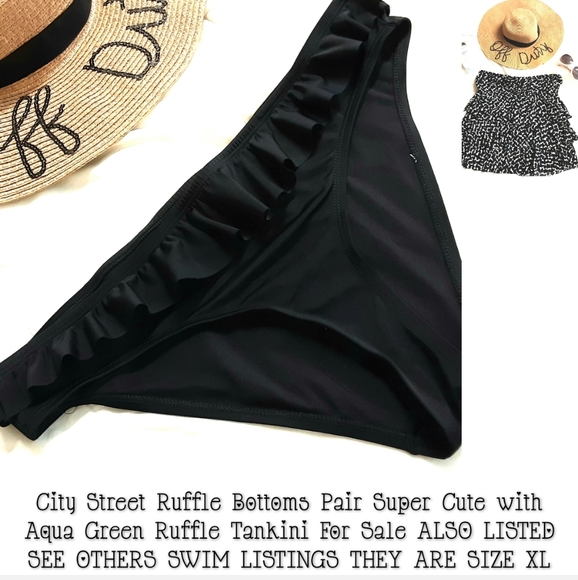City Streets Bikini Bottoms Size XL Ruffle NWT - Picture 4 of 9